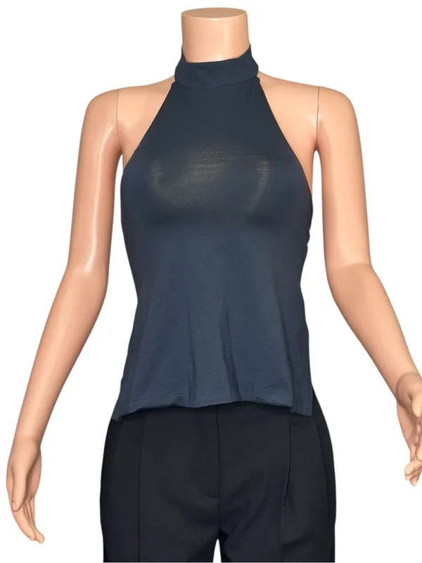 KOOKAÏ Kaye Halter Open Back Top, Blueberry, FR36/US4 - Image 5