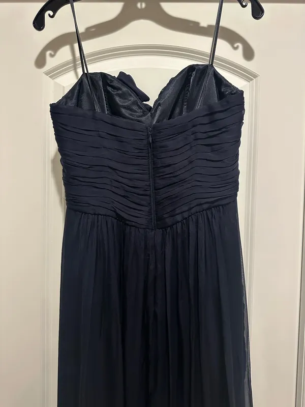 ABS by Allen Schwartz Navy Chiffon Dress - Image 4