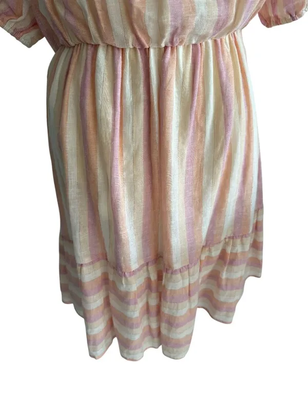 POOKIE & SEBASTIAN Striped Linen Blend Dress Size L - Image 11