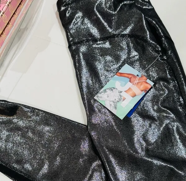 JoyLab Shiny Metallic Gunmetal Leggings - Image 8