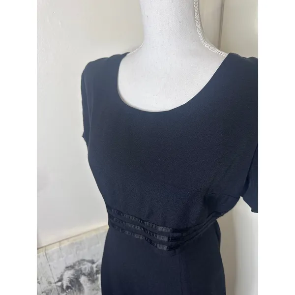 Vintage 90s Byer Studio California Black Mini Dress - Size 10 (Fits Smaller) - Image 4