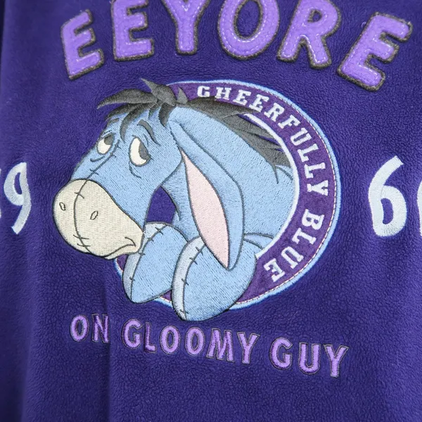 Vintage 90s Disney Store Exclusive Eeyore One Gloomy Guy Purple Sweatshirt - Image 4