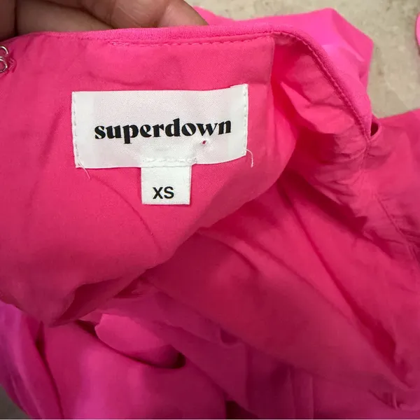 Superdown Lucinda Strappy Maxi Dress Long Gown in Hot Pink Fuchsia Size XS - Image 10