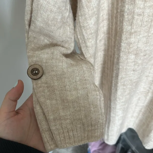 Free People Ribbed Knit Long Sweater size M - Image 7