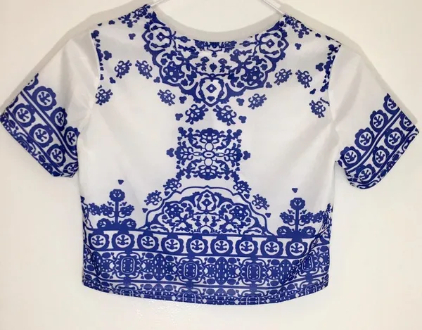 Zaful Porcelain Short Sleeve Crop Top NWT! - Image 7