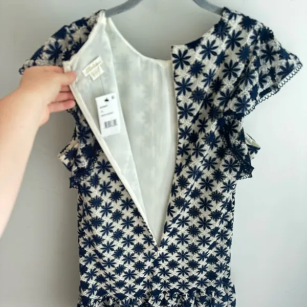NWT Shoshanna Kassia Mini Dress Navy Ivory‎ Lace Size 10 - Image 10