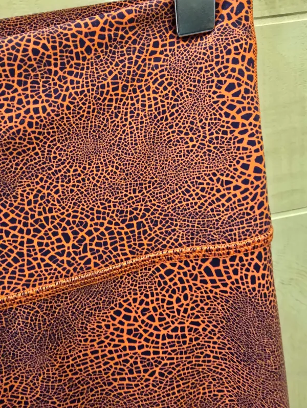 {8} Lululemon Wunder Under Train HR Crop Crackle Glaze Vintage Orange Larkspur - Image 8