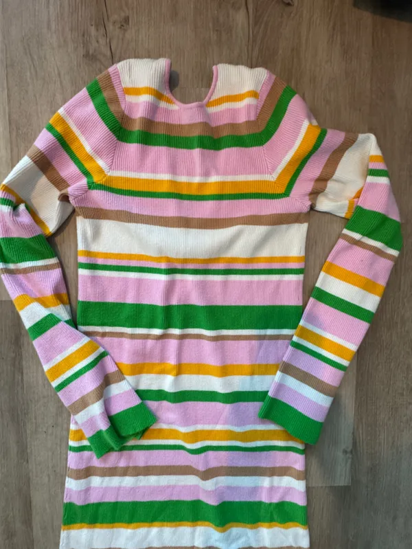Show Me Your Mumu Vacay Maxi Dress Multi Rib Knit sz L - Image 6
