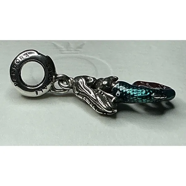 Pandora Disney Ariel Dangle Charm 925 Sterling Silver Little Mermaid Enamel - Image 4