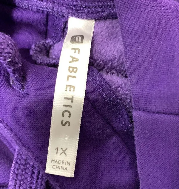 Nina Lace Up Back Sweatshirt Purple Size 1X - Image 4