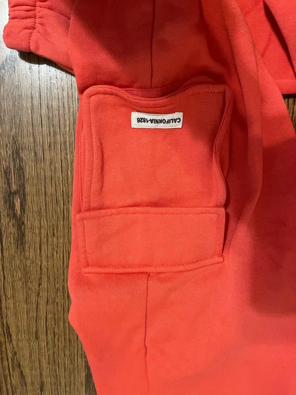 Orange Cargo Sweatpants - Image 3