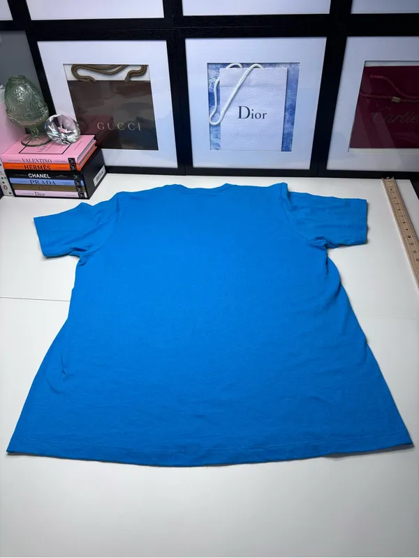 Stay Golden Short Sleeve Adult Tee Bright Royal Blue Black Graphic NWOT Size M - Image 3