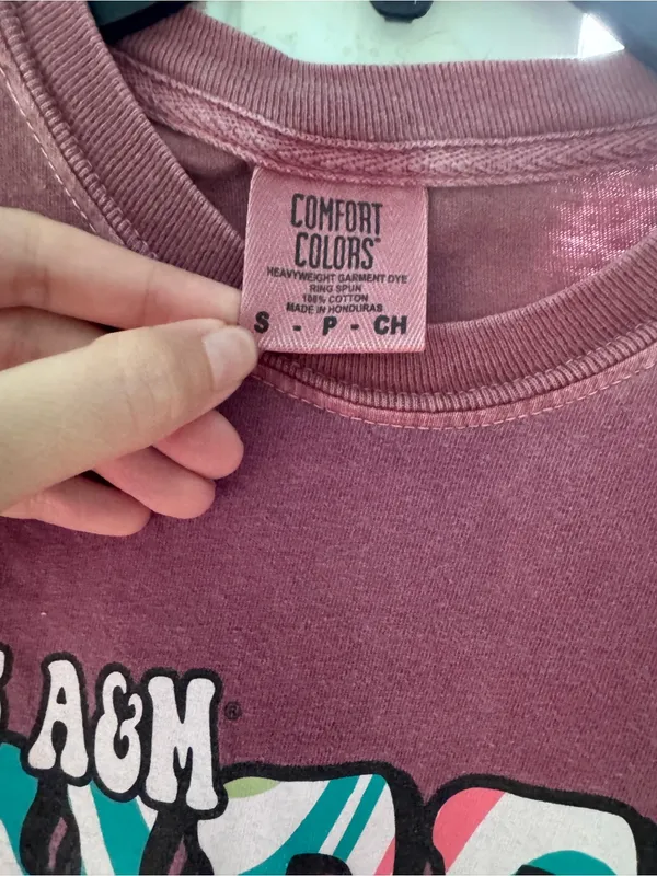 Texas A&M University Cheer Comfort Colors Long-Sleeve Tee Shirt, Small - Image 3