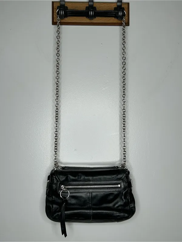 Coach Chelsea Convertible Crossbody Shoulder Bag Turnlock Flap Black F17825 - Image 3