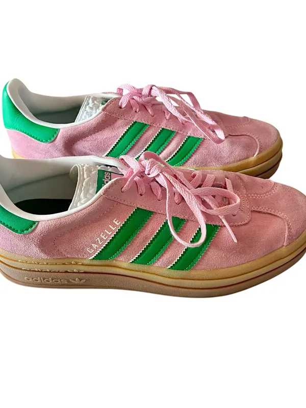 Adidas Originals Gazelle Bold True Pink Green Platform Women’s Size 8.5 Ex Cond - Image 2