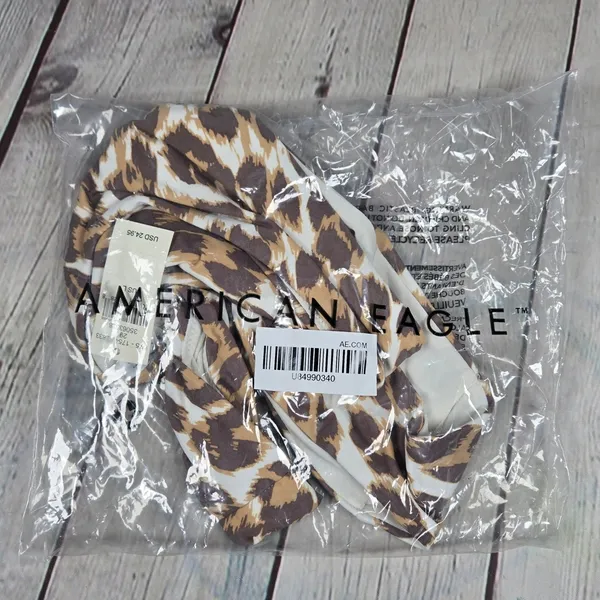 Aerie Leopard‎ Print High Waisted Bikini Bottoms Swimsuit Size L - Image 8