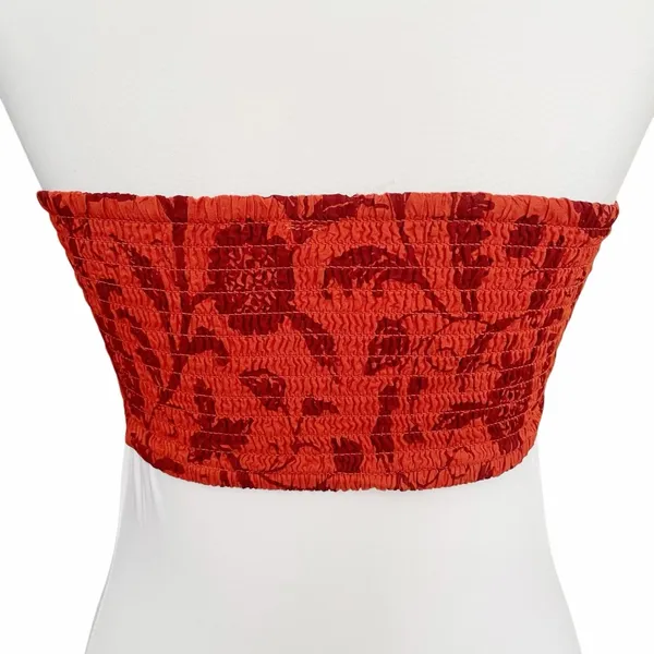 Anthropologie Floral Halter Cutout Crop Top NWT Medium - Image 5