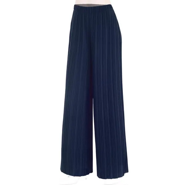 Made By Johnny Wide Leg Pleated Pants Black S/M - Image 6