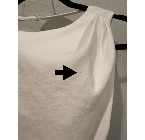 ZARA Gathered and Ruched Antique White Open Back Mini Dresses - Image 5