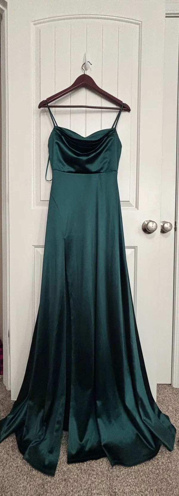 Windsor Ball Gown Prom Dress Satin Emerald Green - Image 2