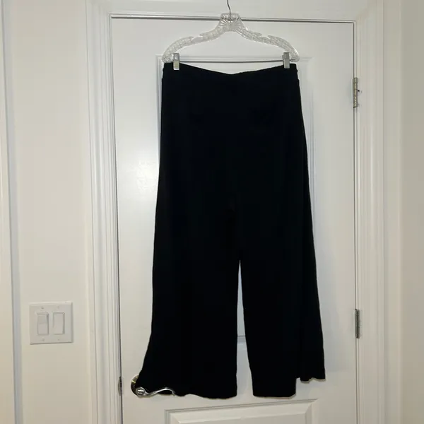 Lou & Grey Black Wide Leg Drawstring Lounge Pants XL comfy coz minimal - Image 5