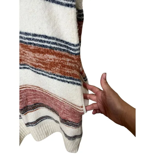 Loft Womens Open Front Long Cardigan Multicolor Stripe Pockets Size‎ S Soft Cozy - Image 10