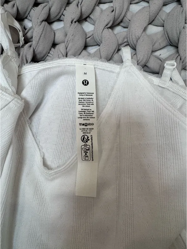 Lululemon White Camisole  - Image 2