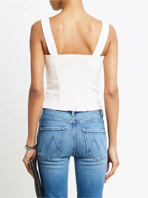 NWT Kourt Halley Top size 8 Linen white Few Moda Corset tank - Image 3