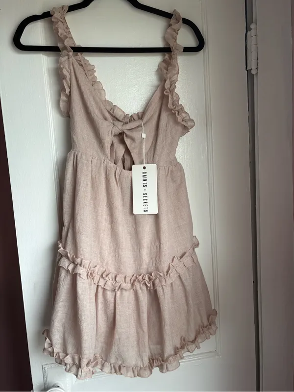 NWT Saints + Secrets Blush Pink Ruffle Mini Dress XS - Image 2