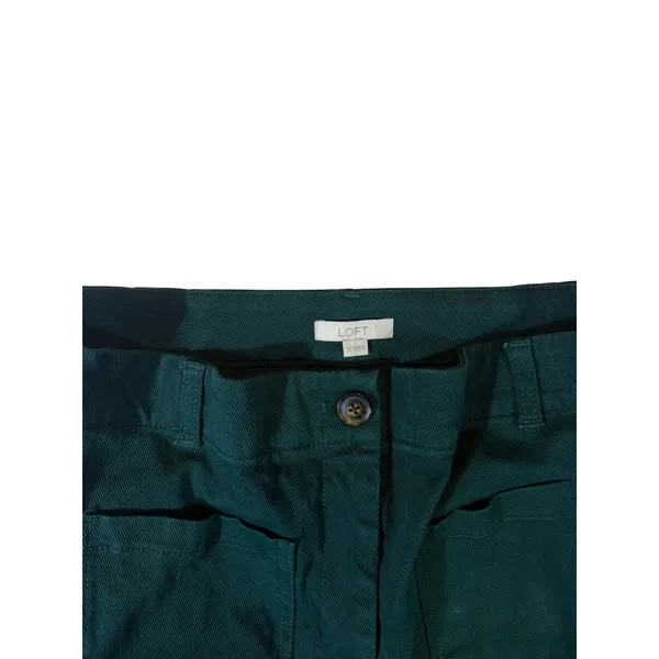 Loft Womens Dark Green Twill Utility Mini Skirt Size 10 Patch Pockets Chino - Image 3