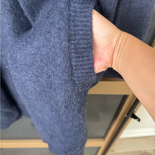 Michael Kors Women's True Navy Cardigan Sweater - Size L - Image 7