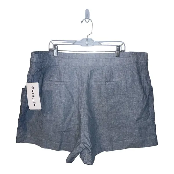 Athleta Cabo Blue Linen Shorts,‎ Size 24 - Image 5