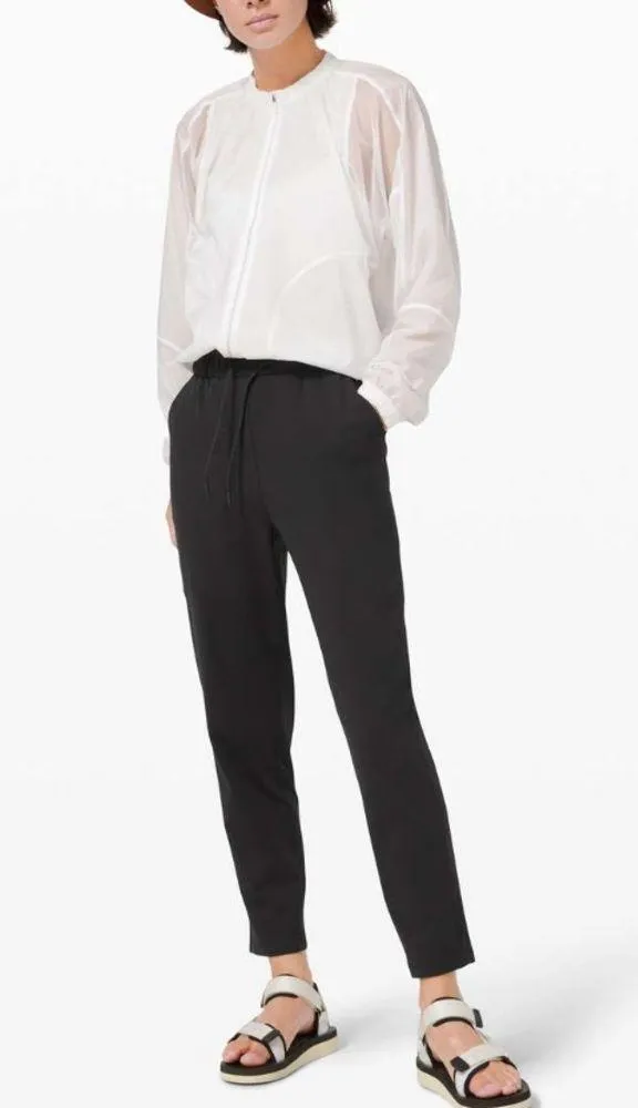 Lululemon Keep Moving Pant 7/8 High-Rise Drawstring Waist in Black W1632 Sz 4 - Image 5