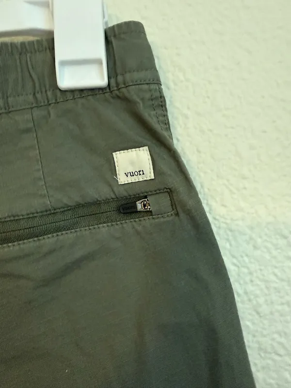 Vuori Ripstop Wide-Leg Pants Army Women’s Green XS Cropped Drawstring - Image 5