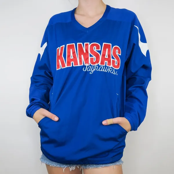 Holloway Embroidered KU Kansas Jayhawks Pullover Windbreaker - Image 2