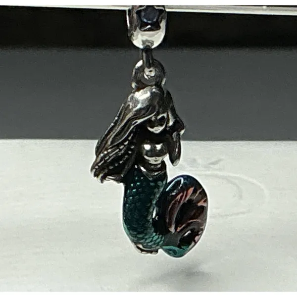 Pandora Disney Ariel Dangle Charm 925 Sterling Silver Little Mermaid Enamel - Image 6