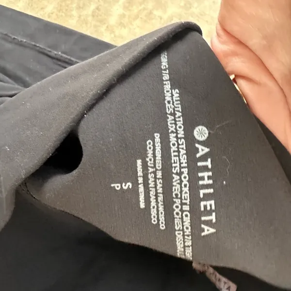 Athleta Black Leggings with Durable Design - Image 3