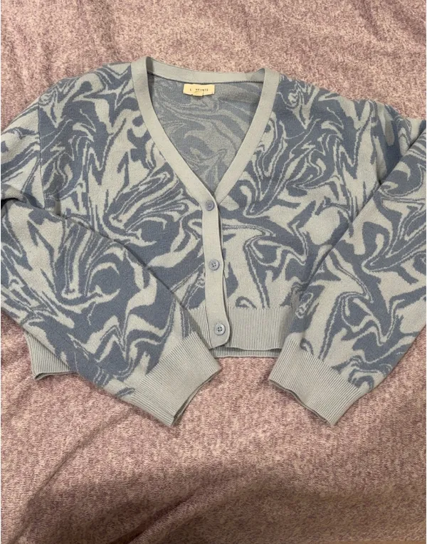 PacSun Patterned Blue Cardigan - Image 2