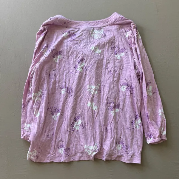 Style & Co. Floral Pintuck V-Neck Knit Top - Image 3