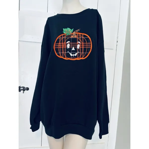 Vintage MC2 Energy Halloween Sweatshirt Size XL Pumpkin Jack O'Lantern Retro - Image 2