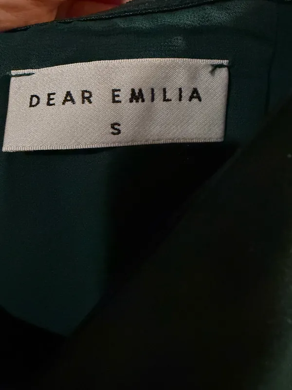 Dear Emilia Emerald Green Evening Maxi Dress Size Small - Image 5
