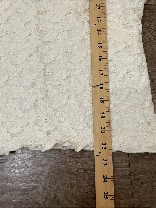 Rampage Lace Babydoll Blouse Top Size XL Cream Ivory Y2K Fairy Coquette Girly - Image 9