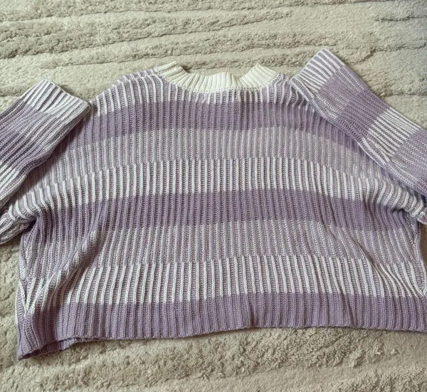 Purple And White Sweater - Image 2