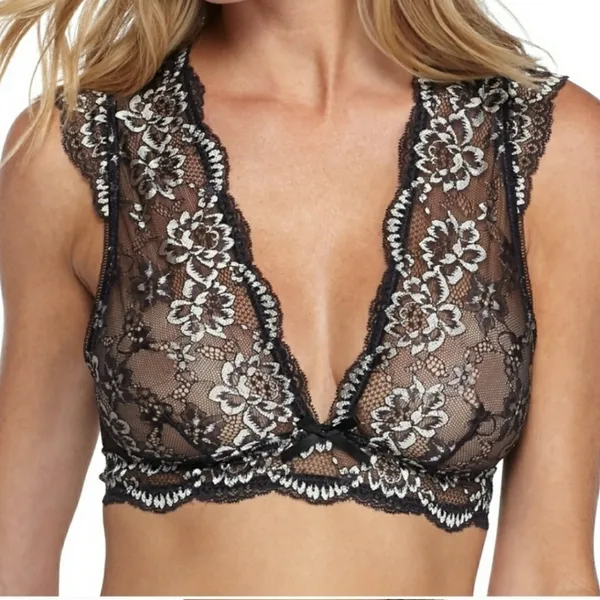 Sam Edelman Black and White Lace Bra - Image 3