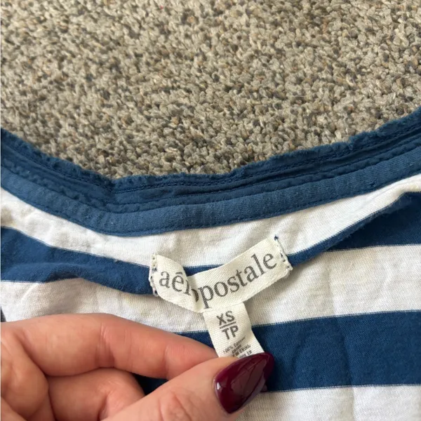 Y2K Aeropostale Striped Babydoll Top - Image 2