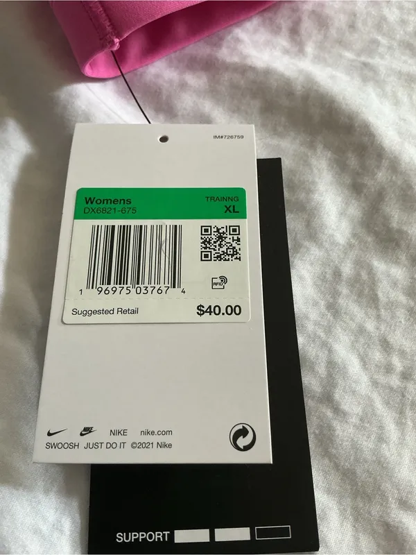 Nike Dri-FIT Swoosh Medium Support Sports Bra Pink XL NWT - Image 6