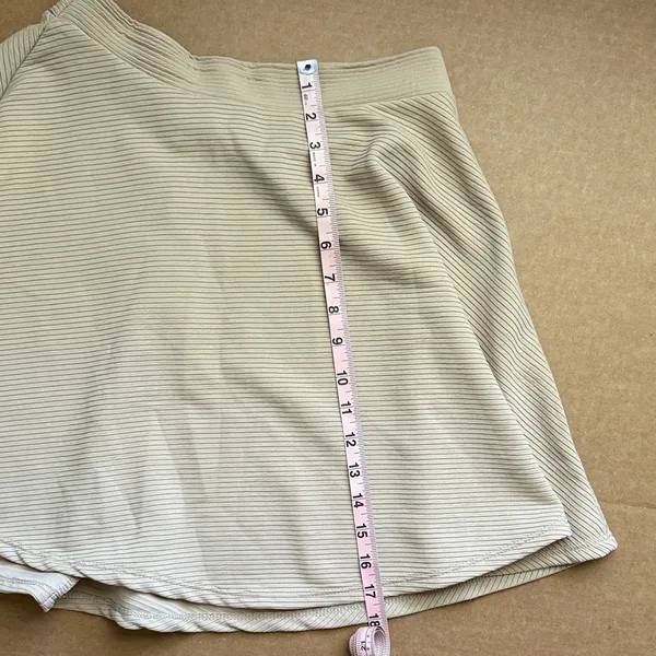 Charlotte Russe Ribbed Knit Skater Skirt Tan Women Size M - Image 4