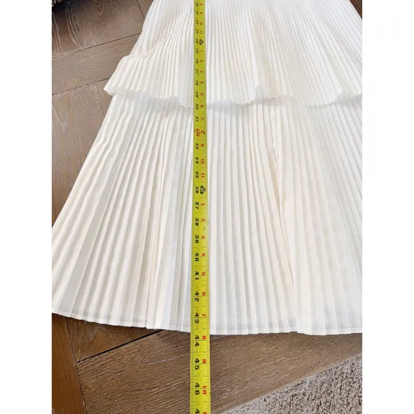 Emily McCarthy Chloe Dress in Linen White Women's‎ Size Medium - Image 6