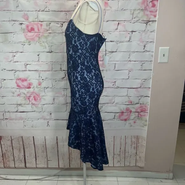 About Us Women's Angeline High Low Mermaid Ruffle Dress In Indigo Size XS NWT - Image 10