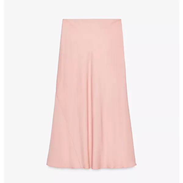 Zara NWT satin pink midi skirt - Image 8